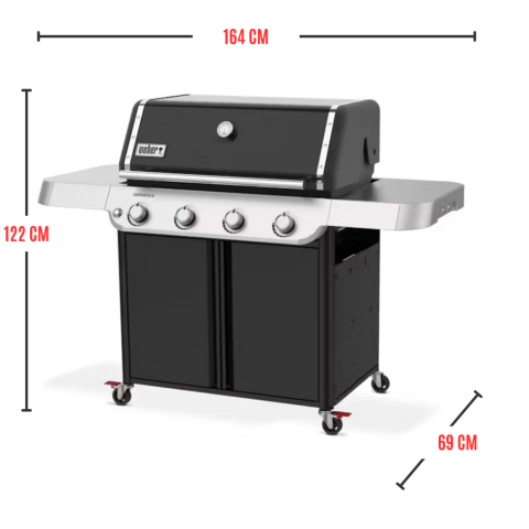 Weber Genesis E-415 Gazlı Mangal Siyah