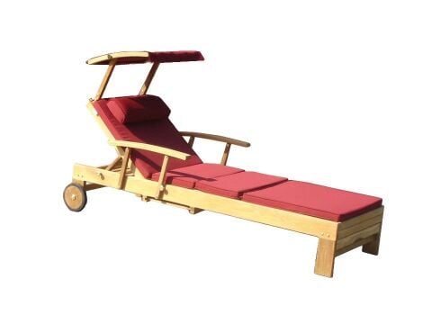 Hampton Kollu Teak Şezlong