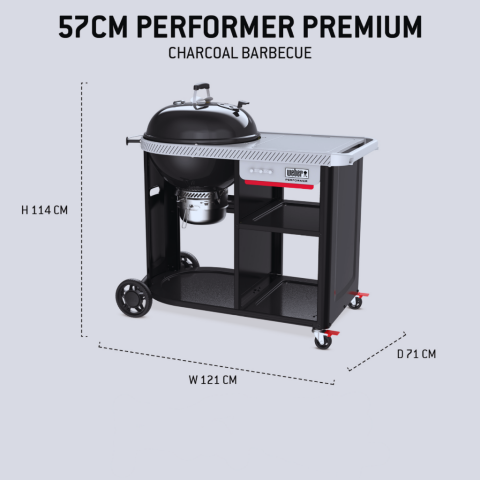 Weber Performer Premium Kömürlü Mangal Ø 57 Cm. Siyah
