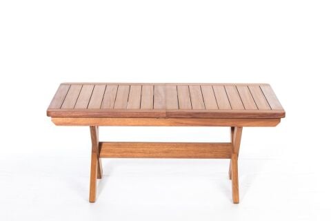 Focus 100x175/225 Cm Iroko Bahçe Masası