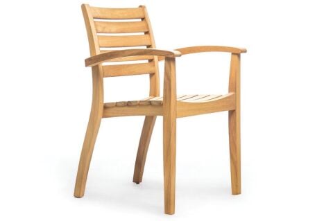 Stock Iroko Kollu Bahçe Sandalyesi