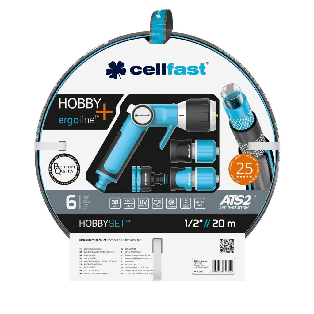 Cellfast Hobby Bahçe Sulama Hortumu Seti 1/2'' 20 m