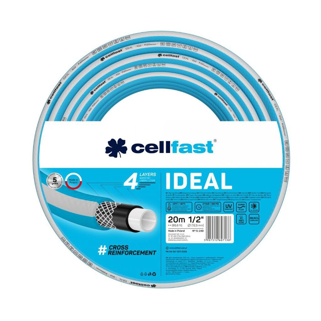 Cellfast Ideal 4 Katmanlı Bahçe Sulama Hortumu 1/2'' 20 m