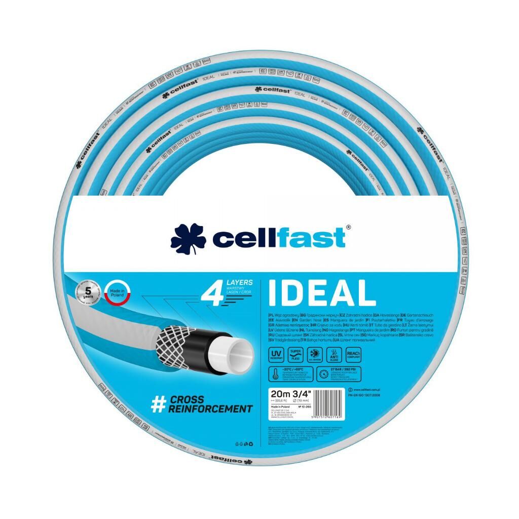 Cellfast Ideal 4 Katmanlı Bahçe Sulama Hortumu 3/4'' 20 m