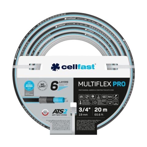 Cellfast Multiflex Pro 6 Katmanlı Bahçe Sulama Hortumu 3/4'' 20 m