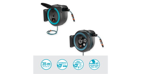Gardena 18640-20 Akülü Duvara Monte Hortum Kutusu PowerRoll XL Seti 35 m